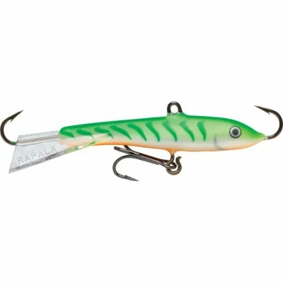 Image de Rapala Leurre de Pêche Jigging Rap Matériel Nage Naturelle pour Jigger Profondeur Variable 7cm / 18g Fabriqué en Estonie Green Tiger UV
