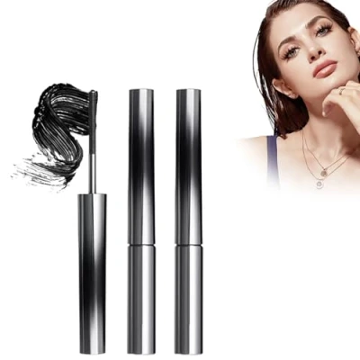 Image de Arlio Iron Wand Mascara, Vivavogue Lash, 3D Curling Eyelash Non Smudging Mascara Elevate Your Masca (Black*2)