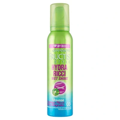 Image de Garnier Fructis Hydra Ricci Wet Shine Mousse Ravive Bouclés Effet Mouillé 150 ml