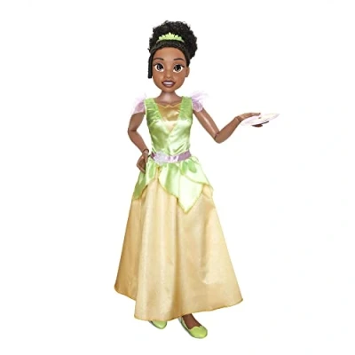 Image de Disney Princesses Grande Poupée Princesse Tiana 80cm Licence Officielle Articulée Cuisine avec Robe Et Accessoires Inclus Jouets Enfants Dès 3 Ans