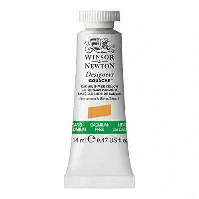 Image de Winsor &amp; Newton Designers Gouache Peinture pour le Dessin, L&#039;illustration, Design Aquarelle Opaque, Tube de 14ml, Couleur Jaune Sans Cadmium