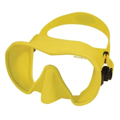 Image de Masque de plongée apnée et Snorkeling Maxlux S Beuchat Bleu Jaune Original