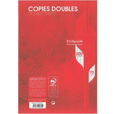 Image de Caligraphe Calligraphe 7000 2615 Copies doubles non perforées 200 pages Grands carreaux Format A4 70 g
