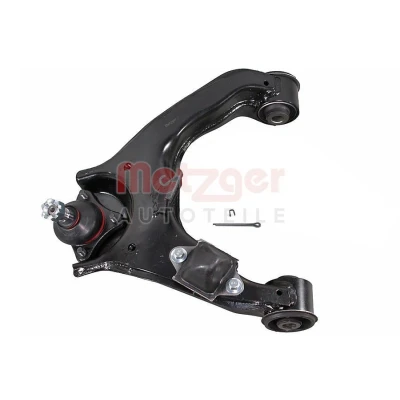 Image de METZGER 58145502 Bras de suspension avec support en caoutchouc, rotule Essieu avant droit, supérieur barre oscillant transversal