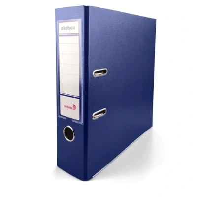 Image de Netuno 1x classeur à anneaux bleu foncé A4 mécanisme 2 8cm plastique éco d&#039;école pour documents de format levier bureau