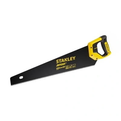 Image de Stanley 2 20 151 Scie Égoïne Fabriquée en France denture JetCut 7dents/Pouce Traitement HardPoint et Blade Armor Anticorrosion Coupe de Débit Grosse Section 500 mm Poignée Bi matière