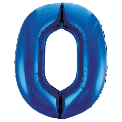 Image de Unique Party 55740 Ballon Géant Numéro 0 86 cm Bleu
