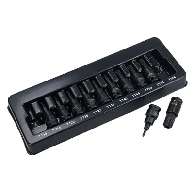 Image de AB Tools Lot de 11 douilles courtes Torx mâles à impact étoile T10 T60
