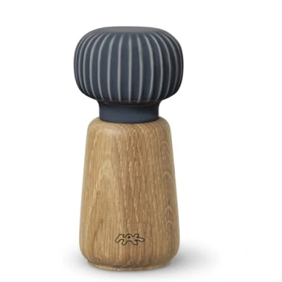 Image de Kähler Moulin H14 cm Hammershøi manuel design danois à épices, gris anthracite