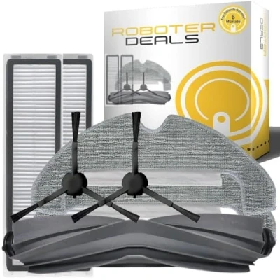 Image de Roboter Deals kit d&#039;accessoires, de rechange pour Dreame D10S Plus (1 brosse principale, 2 filtres, tampons, brosses latérales) robot aspirateur.