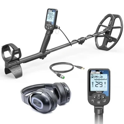 Image de Nokta score Détecteur de métaux pour adultes Entièrement étanche, rechargeable, multi fréquence, facile à utiliser la chasse au trésor (double avec casque BT)