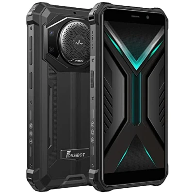 Image de FOSSiBOT 10600mAh Batterie Smartphone Incassable F101, Haut Parleur 3.5W Max, 24MP Caméra, IP68 Etanche Téléphone, Ouad Core 4GB 64GB, Android 12, 5.45 &#039;&#039; HD+, Dual SIM, Empreinte Digitale, GPS Noir