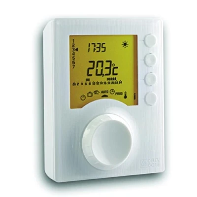 Image de Delta Dore Thermostat filaire programmable Tybox 1117 pour chaudières, pompes à chaleur et poêles bois. Programmation Gestion du chauffage 6053005, Blanc, Taille unique