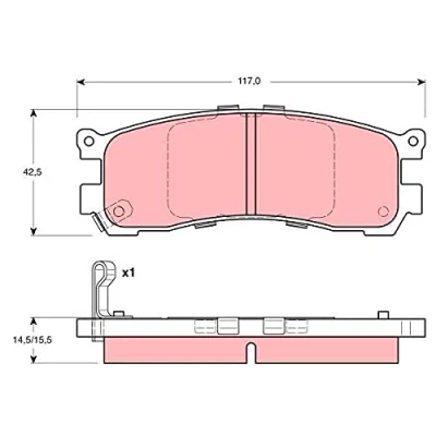 Image de TRW GDB3179 Jeu de plaquettes frein avec indicateur d&#039;usure MAZDA: MPV 1