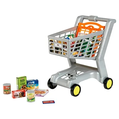 Image de Theo Klein 7244 Chariot de supermarché I Avec siège rabattable pour poupées Garni produits allemands la boutique Jouet enfants à partir 2 ans