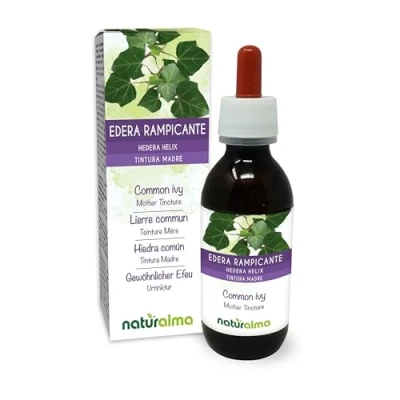 Image de Lierre commun ou grimpant (Hedera helix) feuilles Teinture Mère sans alcool Naturalma Extrait liquide gouttes 120 ml Complément alimentaire Végétalien végan
