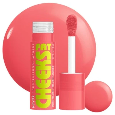 Image de NYX Professional Makeup Blush Liquide Illuminateur Joues Pulpeuses et Colorées Formule Vegan 24H d&#039;Hydratation 12H de Tenue Fat Cheeks Teinte : Fig Fizz