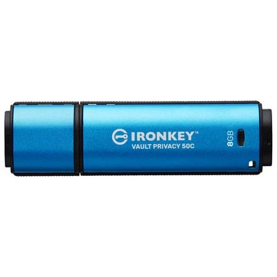 Image de Kingston IronKey Vault Privacy 50 FIPS 197 Type C Certifié et clé USB chiffrée XTS AES 256 bits pour la protection des données IKVP50C 8GB