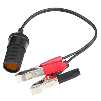 Image de Fydun Adaptateur de prise courant avec clips 12V Borne batterie voiture Clip on allume cigare Pinces d&#039;alimentation auxiliaires