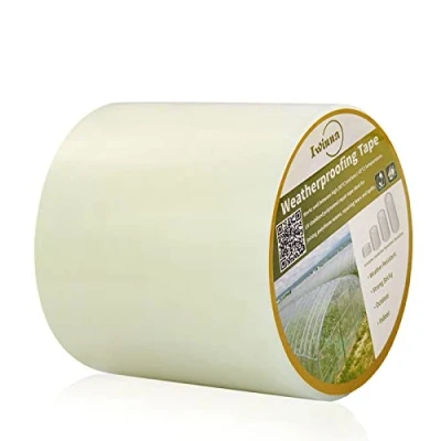 Image de Iwinna Polytunnel Ruban de Réparation En Polyéthylène Transparent Serre pour la Serres, Temporaire Vitres(100 25)