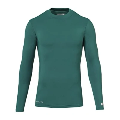 Image de UHLSPORT DISTINCTION COLORS BASELAYER Sous Maillot Manche Longues Matière Légère Coupe Moulante Ajustée vert lagon Taille 164