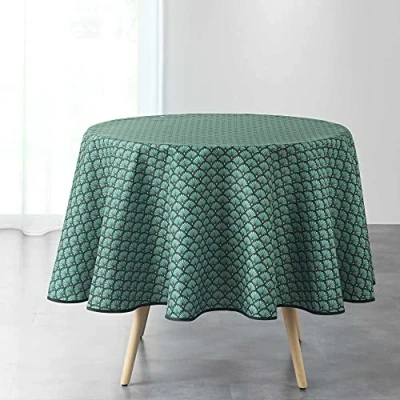 Image de douceur d&#039;intérieur NAPPE RONDE, Polyester, Artchic Vert, (0) 180 cm