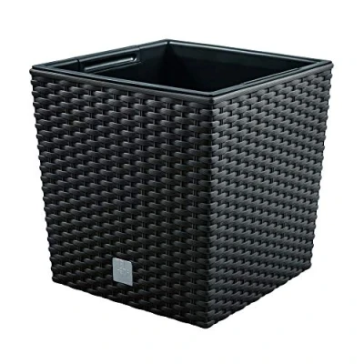 Image de PROSPERPLAST Rato 7 litres avec bac de plantation anthracite 20 x 20,2 cm.