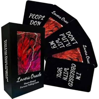 Image de cartes de tarot Love Oracle, 80 double flamme, jeu d&#039;amour Oracle pour faire l&#039;amour romantique, avec message sur les