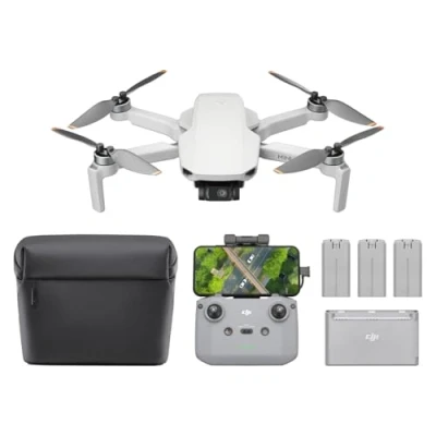 Image de DJI Bundle Fly More Mini 4K, Drone Caméra 4K UHD, Moins de 249 g, Transmission Vidéo sur 10 km, Retour Auto, Trois Batteries, Temps Vol max. 93 min, C0, QuickShots