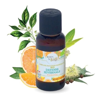 Image de Born to BIO Complexe aux Huiles Essentielles : Défenses Hivernales pour Diffuseur Certifié EcoCert 30ml