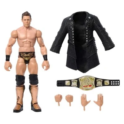 Image de Mattel WWE Élite The Miz Figurine articulée de 15 cm à Collectionner avec Accessoires, Greatest Hits 2025, 25 Points d’Articulation et Mains interchangeables, JCH84