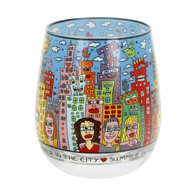 Image de Goebel Photophore James Rizzi Summer in the City Porte bougie à chauffe plat Verre