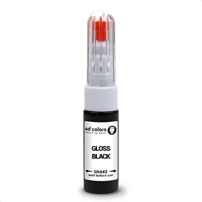 Image de SD COLORS Kit de retouche peinture pour roue en alliage Noir brillant 20 ML