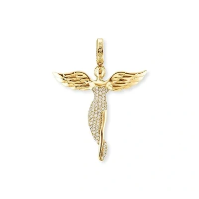 Image de Engelsrufer Engel pendentif pour femmes or plaqué 925 Sterling argent Zirconia blanc taille 26 mm (1.02)