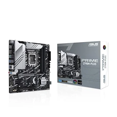 Image de ASUS PRIME Z790M PLUS Carte mère Intel LGA 1700 mATX (DDR5, PCIe 5.0, 10+1 DrMOS, 3 x M.2 slots, 1 Gb LAN, HDMI, Display Port, USB 3.2 Gen 2x2 Type C, Thunderbolt USB4, Arua Syn RGB)