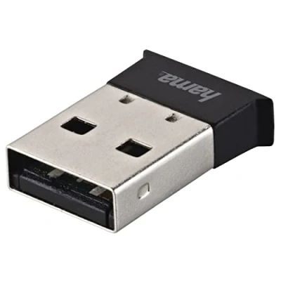 Image de Hama Adaptateur Bluetooth 5.0 (Dongle USB, Clé Plug&amp;Play pour PC, Casque, Souris, Manette, Clavier, Imprimantes, Smartphone, Tablette, Compatible avec Windows 10/8.1/7) Noir