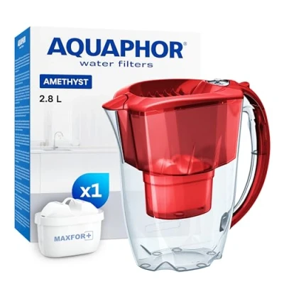 Image de AQUAPHOR Amethyst Maxfor+ Filtre à Eau en Plastique Rubis + 1 Cartouche