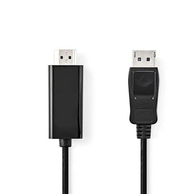 Image de Nedis CCGL37100BK20 câble vidéo et adaptateur 2 m HDMI Type A (Standard) DisplayPort Noir Neuf