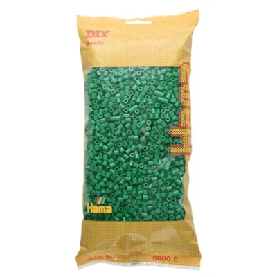 Image de Hama 205 10 Loisirs Créatifs Sachet 6000 Perles à Repasser Taille Midi Vert