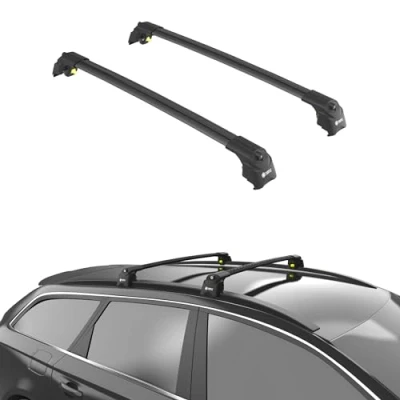 Image de TURTLE Barres de toit Air 2 pour Kıa Ceed Sportswagon (Cd) 2019, 2020, 2021, 2022, 2023, 2024 Rails intégrés 100 % compatibilité