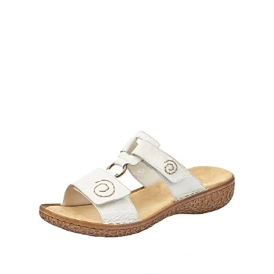 Image de Rieker V69N2, Mules Femme, Blanc (Weiss 80), 41 EU