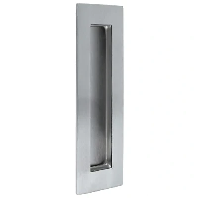 Image de Amig Poignée d&#039;embrayage spéciale portes coulissantes Mod.13 Dimensions : 180 x 60 mm Haute résistance Acier inoxydable 18/8 Finition argent mat
