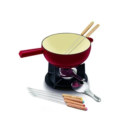 Image de Beka 16304204 Service à Fondue Fonte, Rouge, 20 cm
