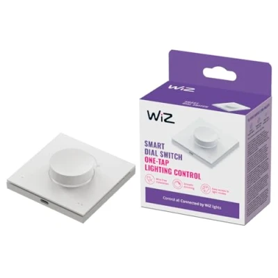 Image de Interrupteur à cadran intelligent WiZ Dimming et contrôle de scène portables en un seul geste, rechargeable par USB, se connecte au Wi Fi pour fonctionnement sans fil