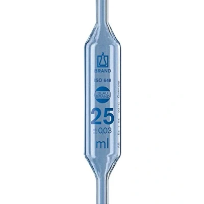 Image de Pipette jaugée BLAUBRAND cl.AS, marquage DE M, 0,5 ml, 1 trait, verre, grad. bleue, DIN EN ISO 648, AR GLAS