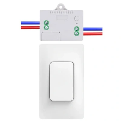 Image de Cerhot 230V interrupteurs à distance sans fil, de commande distance, interrupteur d&#039;éclairage cinétique fil pour lumières pile (US 1V1 A)