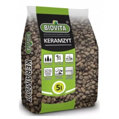 Image de BIOVITA Argile expansée, Granulés d&#039;argile pour drainage 8 16 mm expansée plantes d&#039;intérieur 5 l