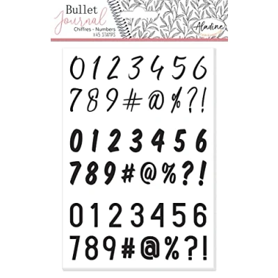 Image de Aladine Stampo Bullet Journal CHIFFRES 2 Planche de Tampons en Mousse, Empreinte Silicone Idéal pour Journal, Scrapbooking, Carnets Loisirs Créatifs DIY