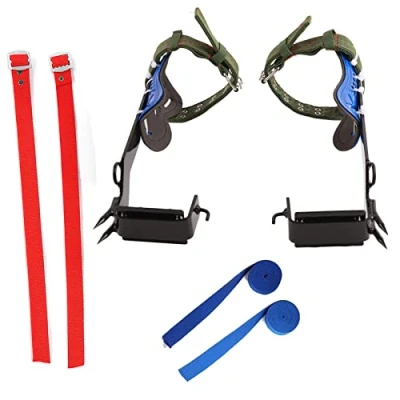 Image de Ensemble de Grimpeurs d&#039;Arbres avec Deux Engrenages Acier Inoxydable, Pointes d&#039;Escalade Dans Les Arbres, pour Grimper Aux Élaguer Aventures en Plein Air