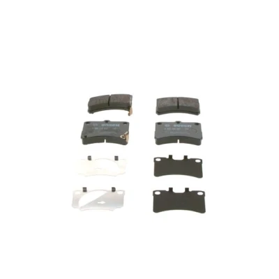 Image de BOSCH 0 986 424 643 Jeu de plaquettes frein Low Metallic avec palpeur d&#039;usure intégré, indicateur instructions montage